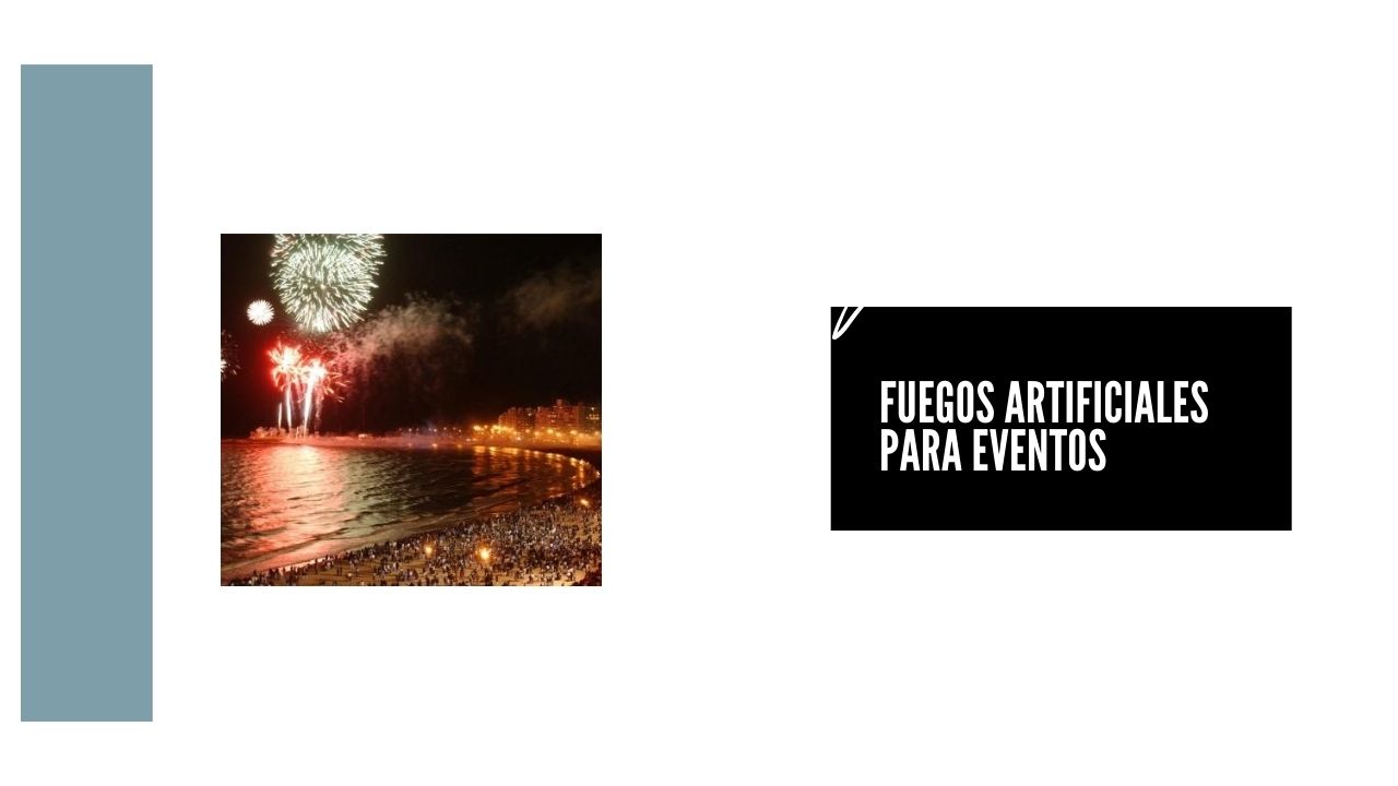 Fuegos artificiales fríos para eventos bodas casamientos