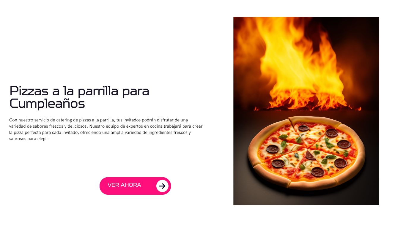 Pizzas a la parrilla para Cumpleaños